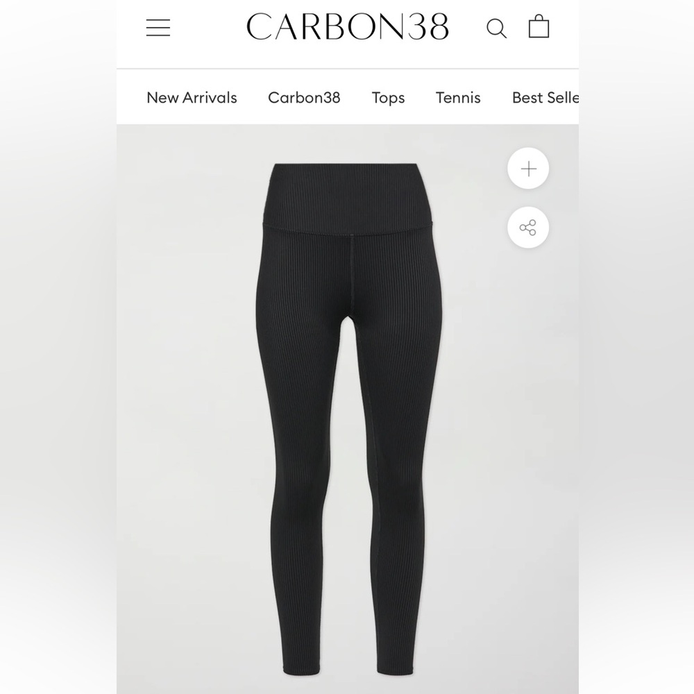 Carbon38 Ribbed size small black leggings